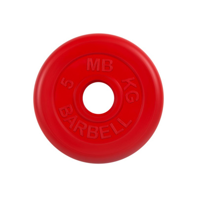 Диск MB Barbell Стандарт Красный 51мм 5кг