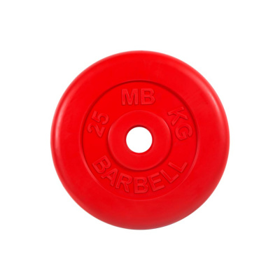 Диск MB Barbell Стандарт Красный 51мм 25кг